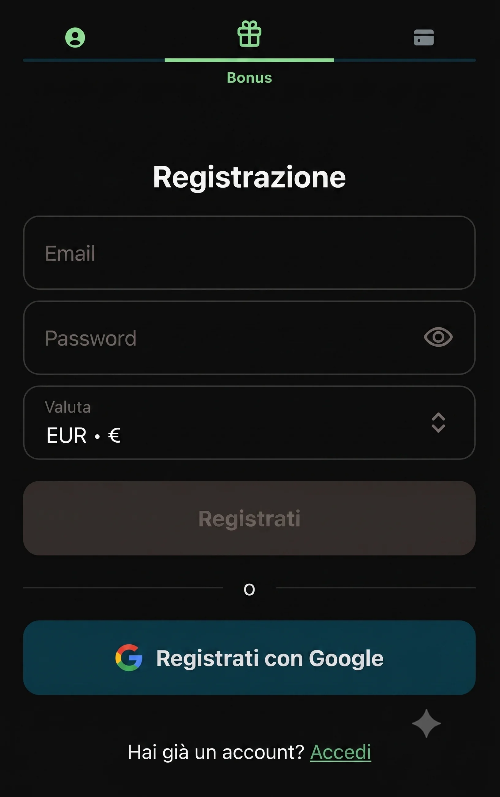 Royalsea Casino regisztrációs űrlap új játékosoknak